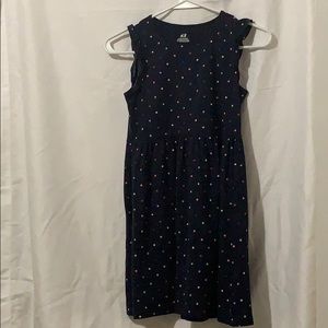 H & M Girls Blue Polka Dot Short Sleeve Dress